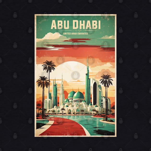 Abu Dhabi United Arab Emirates Vintage Travel Tourism by TravelersGems